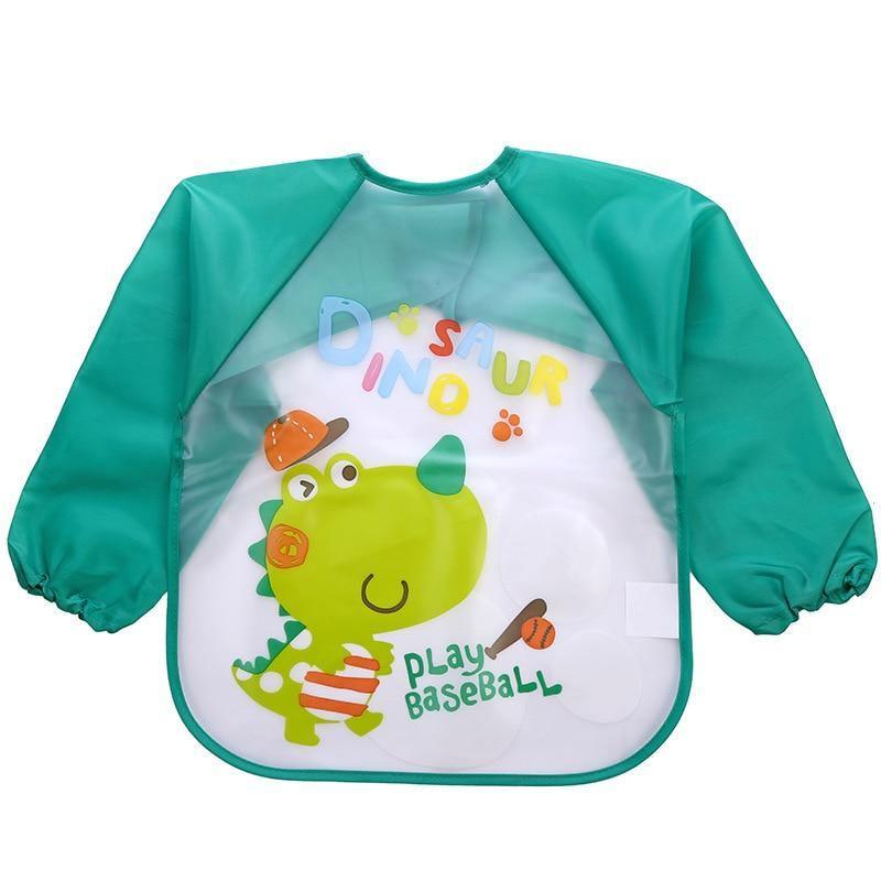 Waterproof Long Sleeve Girl Bibs Kids Burp Cloth Feeding Bib with Pocket Bib For Kids