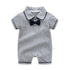 Style Summer Baby Boy girl Rompers 100% Cotton Gentleman Romper Toddler Kids Jumpsuits For Boys