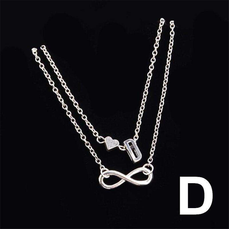 Anklet Heart Infinity Silver Color Ankle Bracelet 26 Letter Anklets For Women Foot Jewelry Style