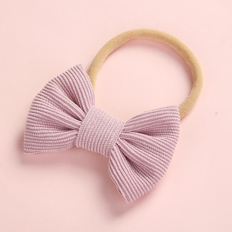 Baby Headband Bow Headbands For Girl Corduroy Head Band Thin Nylon Hairband Newborn Kids Hair Accessories Bow For Kids