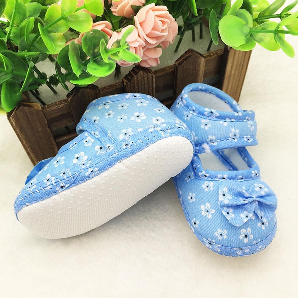 Baby Girl Shoes Soft Sneaker Kids Flowers Printed Newborn Cloth Shoes Lightweight And Breathable Shoe