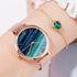 Luxury Set Watch Women Rose Gold Water Drill Bracelet Watch Jewelry Ladies Female Hour Casual Quartz Wristwatches For Women and Girls