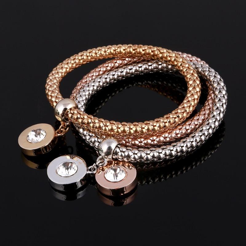 Crystal Owl Heart Charm Bracelets And Bangles Gold Alloy Elephant Anchor Pendants Rhinestone Bracelets For Women