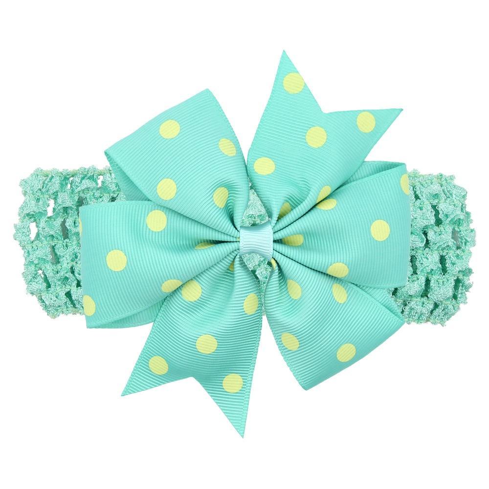 Modern Luxury Children Dot Bow Wide Hair Head Band Headband Headwear For Girls Baby