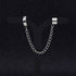 New Modern Korean Fashion Hip Hop Chain Earrings Luxury Titanium Steel Chain Threader Drop Cuff Double Chain Elegant Unisex Jewelry