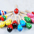 Baby Kid Wooden Ball Toy Sand Hammer Rattle Musical Instrument Percussion Infant (Multicolor)Random PCS For Kids