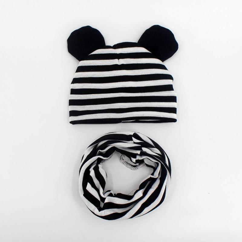 Baby Hat Cotton Ear Cap For Boys And Girls Winter Hat Scarf Set Children Boys Cap Scarf