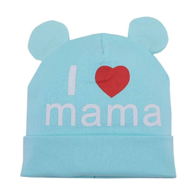 Modern Baby Hat Cute Ear Cotton Girls Cap Scarf Infant Hats Finger love Kids Boys Knitted Cap Winter hat I love mama/pap  Cap