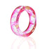 Handmade Luxury Nature Ring with 8 Colors High Quality Gold Foil Paper Inside Transparent Resin Rings for Women and Men