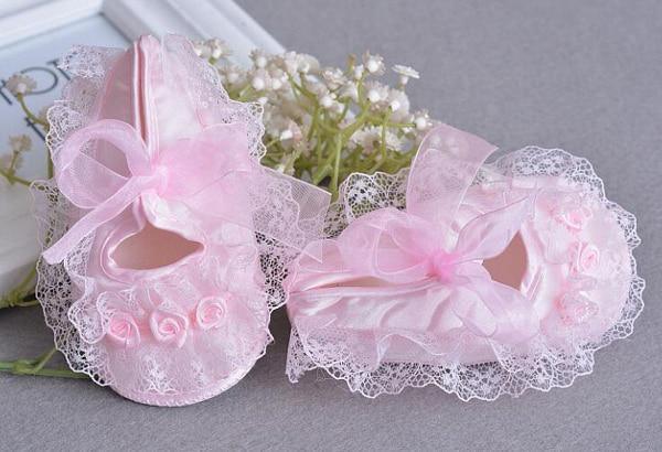 Baby Girls Princess Flowers White Elegant Luxury Shoes High Quality Lightweight Soft Sole Shoe