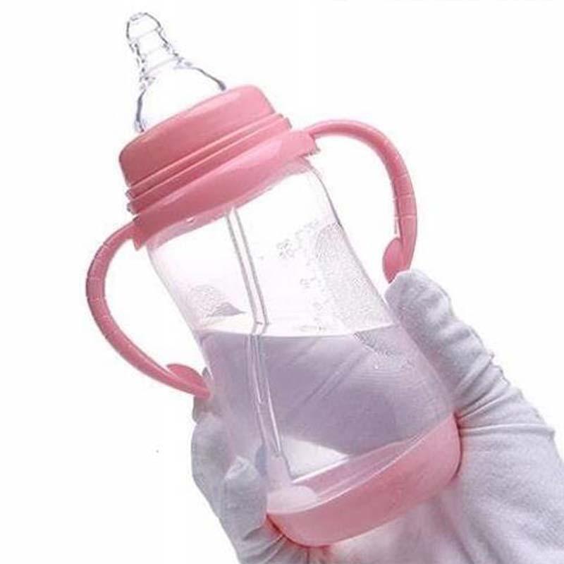 Baby Safe Plastic BPA Free Anti-colic Baby Milk Water Juice Bottle with Straw for Infant Feeding For Kids