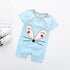 Modern Interesting Newborn Baby Boy and Girl Cartoon Animal Printed Short Sleeve Romper Jumpsuit For Kids