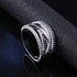 New Twist Ethnic Style Women Finger Rings With Black&White Stone Micro Paved Surprise Gift For Women Trendy Jewelry Rings