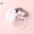 Modern Fashion Floral Headband Newborn Baby Elastic Hairbands Pearl Fresh Style Bow Knot For Girls