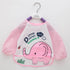 Cute Cartoon Print Baby Waterproof Long Sleeve Apron Children Feeding Smock Bib Baby Accessories