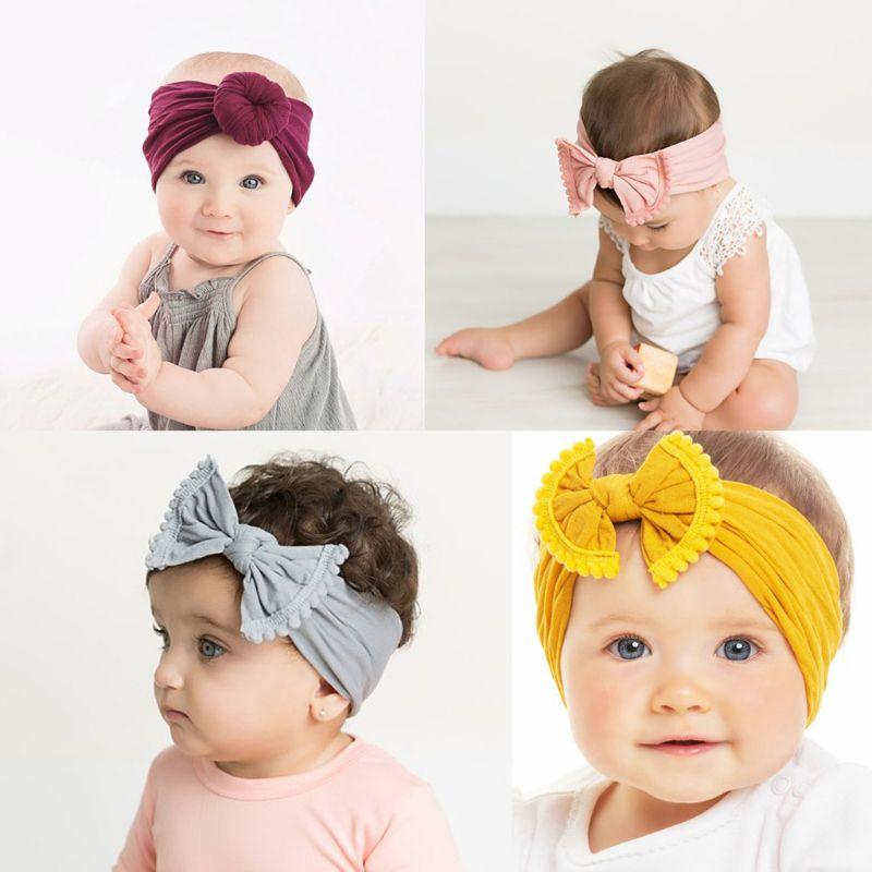 Nylon Baby Headband Bow Headbands For Cute Kids Girls Hair Girls Turban Hairband Children Bow