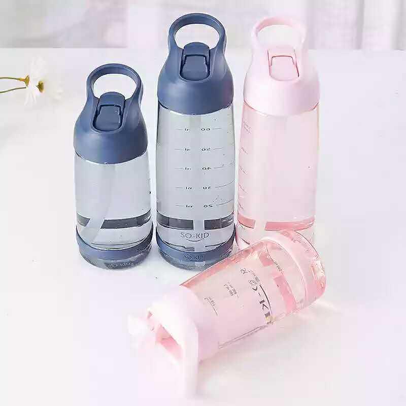 Portable Water Bottle With Straw Healthy Plastic Travel Drinkware Sports Shaker Drink Bottles For Kids