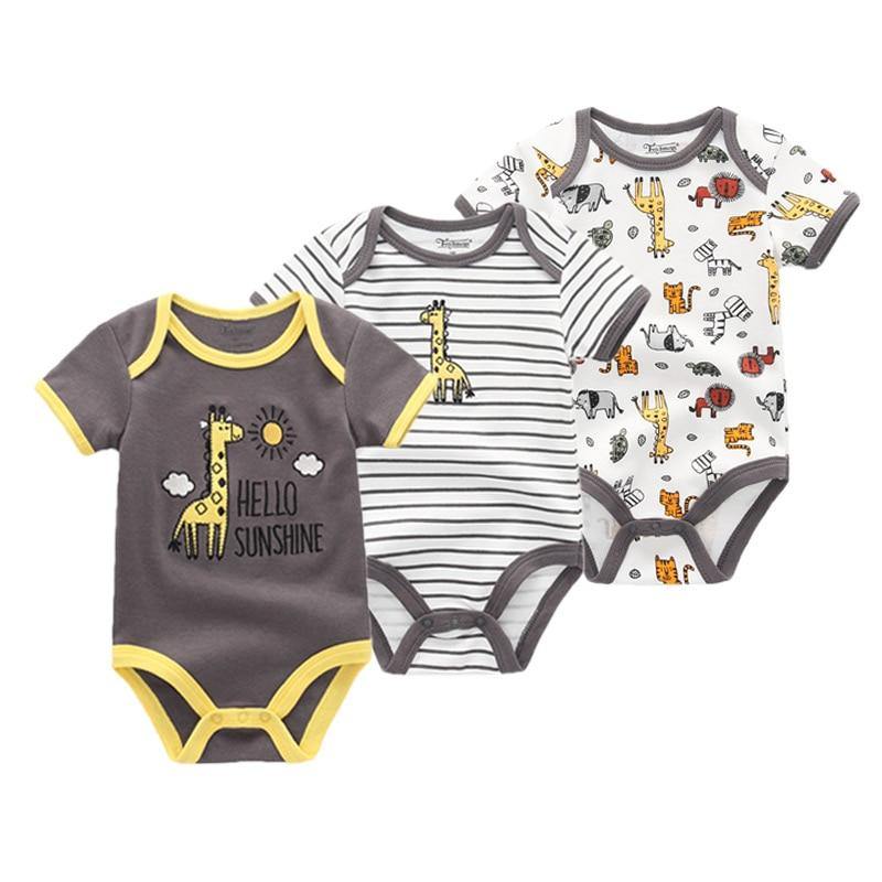 3PCS/Set Modern Fashion Baby Clothes Bodysuits Baby Clothes Unicorn Clothing Unisex 0-12M Baby Bodysuits Romper and Jumpsuit Set For Kids and Baby