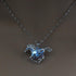 Modern Amazing Moon Glowing Necklace Gem Charm Elegant Jewelry Silver Plated Women Halloween Pendant Hollow Luminous Stone Pendant Perfect Necklace Gifts