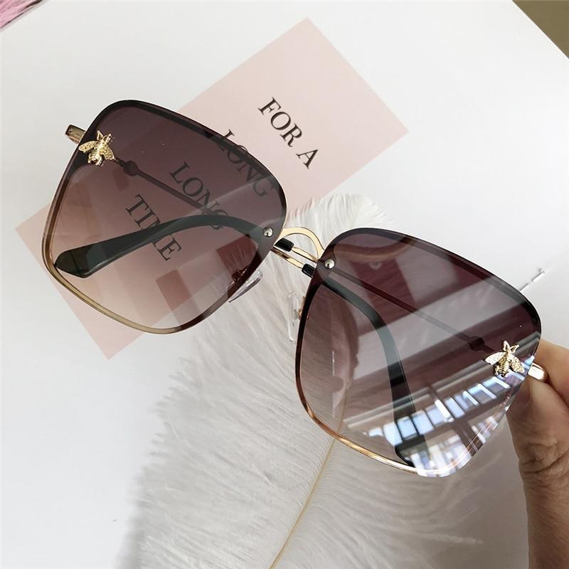 NEW 2021 Popular brand  Oversize Square Sunglasses For Women and Ladies  Luxury Driving Superstar  Designer Sunglasses With Shades and Gradient Glasses With  UV400 Protection