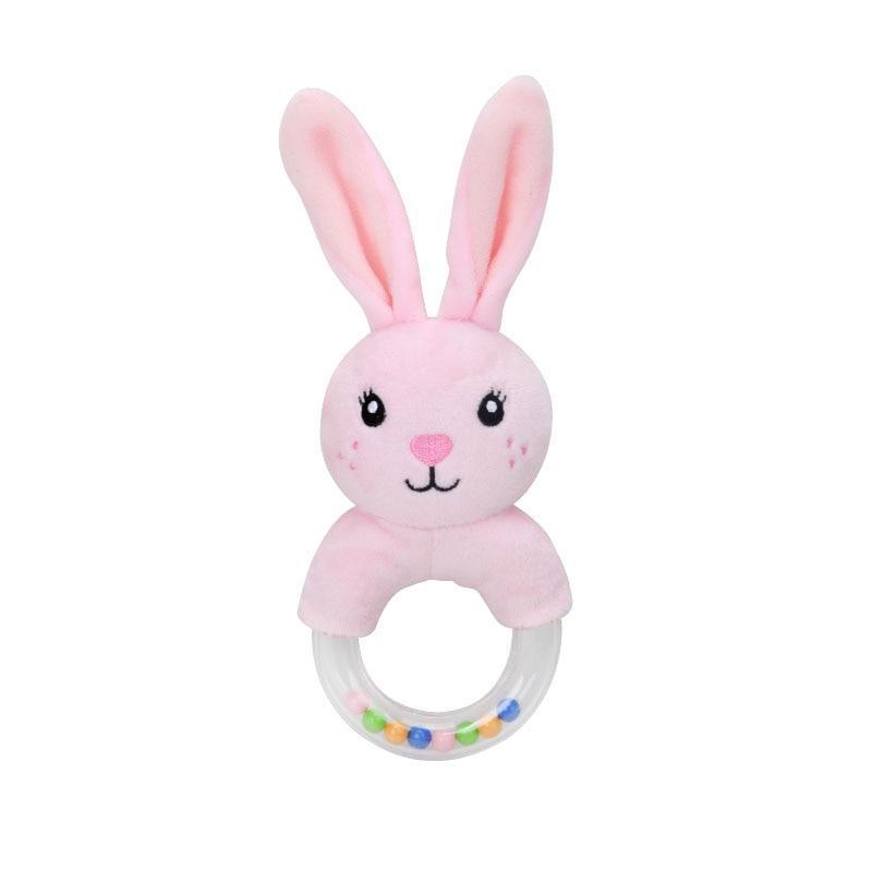 Modern Luxury Baby Rattle Toys Rabbit Plush Baby Cartoon Bed Toys for Newborn Educational Toy Rabbit Bear Hand Bells For Kids and Baby