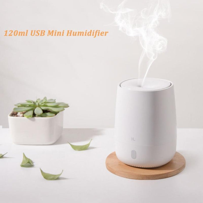 120ML USB Mini Air Humidifier Ultrasonic Essential Oil Aroma Diffuser Mute Portable LED Light Mist Maker Quite for Home