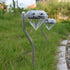 4 Solar Garden Diamond LED Lamps In White Warm White And Multicolor Stainless Steel Lamps For Garden Pathway Yard