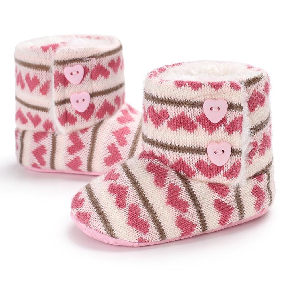 Trend NEW Modern Fashion Anti Slip Modern Soft Sole Knitted Elegant Baby Boots Perfect For Baby Girls For Autmn and Winter Season