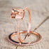 Luxury Modern Diamond Zircon Rose Gold Filled White Crystal Zircon Wedding Engagement Ring