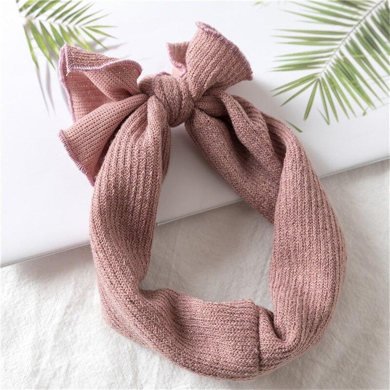 Cute Baby Girl Headbands Knitted Newborn Baby Bows Haiband Turban Head Warm head band