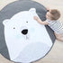 Luxury Mdoern Cartoon Animals Baby Play Mat Foldable Kids Crawling Pad Round Carpet Rug Toys Cotton Children Room Decor Photo Props Carpet For Kids