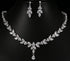 Exquisite Jewelry Sets For Women Wedding Party Jewelry Accessories Cubic Zircon Stud Earrings & Necklace Gift