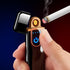 Luxury Modern USB Charging Electronic Lighter Windproof Slim Man Colorful Cigarette Lighter WIth Touch Sensor And Dragon Gravure Excellent for Gift