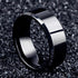 Luxury Modern ELegant Metalic Fashion Charm Jewelry Stainless Steel Black Rings For Men and Women