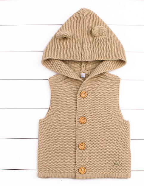 Winter Fashionable Sweaters For Baby Cardigans Autumn Hooded Newborn Knitted Jackets Cartoon Bear Children Long Sleeve Clothing