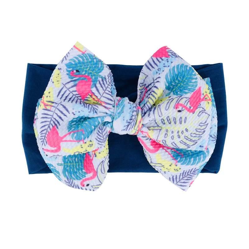 Handmade Bow Flowers Baby Headbands Printed Bowknot Elastic Baby Turban Newborn Hair Accessories For Baby Girls