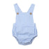 Newborn Infant Baby Boy/Girl Bodysuit Summer Button Jumpsuit Striped Casual Sleeveless Backless Solid Outfits Clothes for Girls