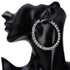 Modern Fashion Trendy Stunning Glass Rhinestone Gems Luxury Hoop Earrings For Women Elegant Jewelry Fashion Earrings