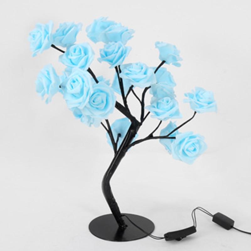 STEVVEX Rose Shaped Table Lamp Flower Rose Tree Decorative Light for Living Room Bedroom Kids Room/Decor Light