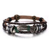 Lucky Vintage Men's Leather Bracelet Playing Cards  Charm Multilayer Braided Men and Women Gift