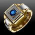 King Diamond Zircon Stone Ring Male Female Yellow Gold Wedding Band Jewelry Promise Engagement Rings For Men And Women