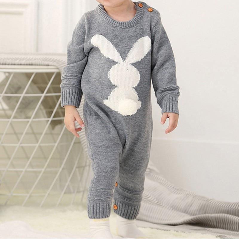 Handmade Modern Luxury Christmas Baby Rompers Newborn Rabbit Baby Jumpsuit Overall Long Sleeve  Baby Boys Clothes