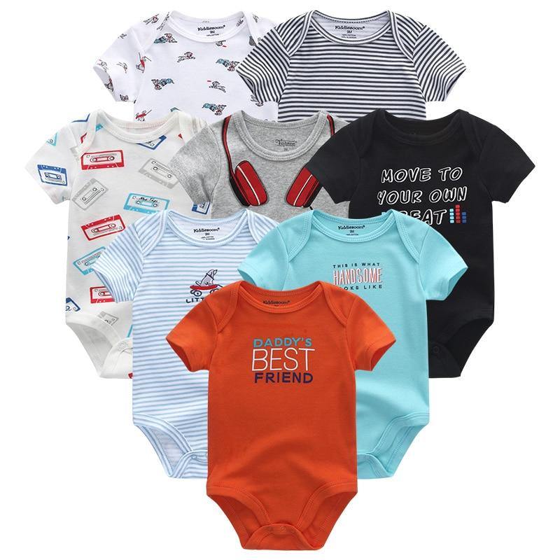 8PCS Set Modern Baby Rompers Cotton Overalls Newborn Clothes Jumpsuit Sumemr Baby set for Boys and Girls Kids