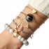 Modern Elegant Luxury Jewely Amazing Epic Set Outstanding Pineapple Heart Map Stone Gem Bangles Bracelets Set For Women