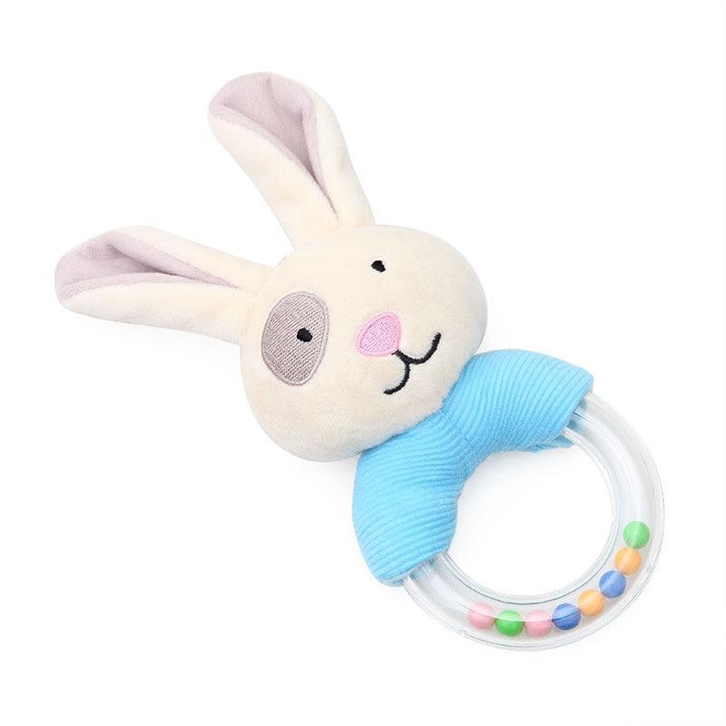 Modern Luxury Baby Rattle Toys Rabbit Plush Baby Cartoon Bed Toys for Newborn Educational Toy Rabbit Bear Hand Bells For Kids and Baby