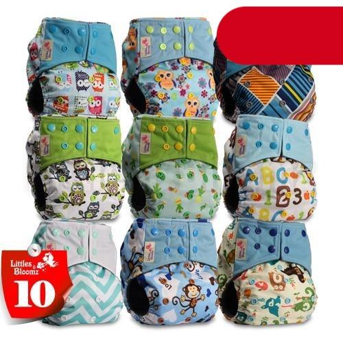 Modern 9/6PCS Set Bamboo Charcoal Washable Real Cloth Pocket NappiesFor Baby Boys and Girls Diaper Set In Modern Design