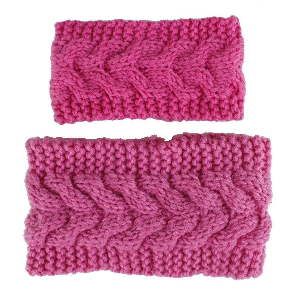 HandmadeKnit Wool Hairband for Mother & Daughter Headband Knit Flower Hairband Ear Warmer Headwrap