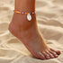 Handmade Fashion Colorful Seed Beads Shell Ankle Bracelet for Women Foot Leg Jewelry Brecelets