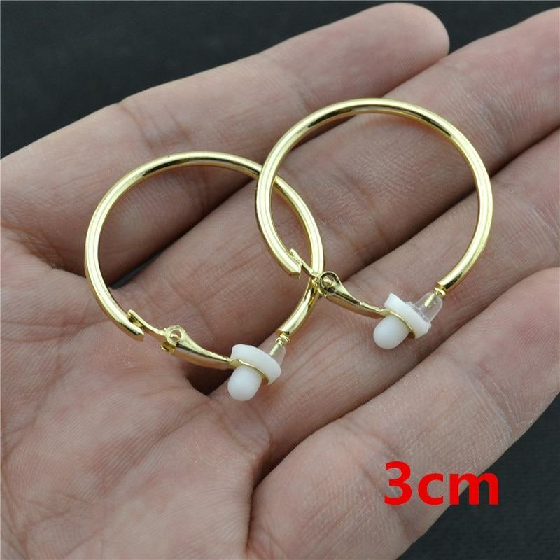 New Clip On Earrings For Women Luxury Non Pierced With Cushion Pad Elegant Fashion Jewelry Classic Trend