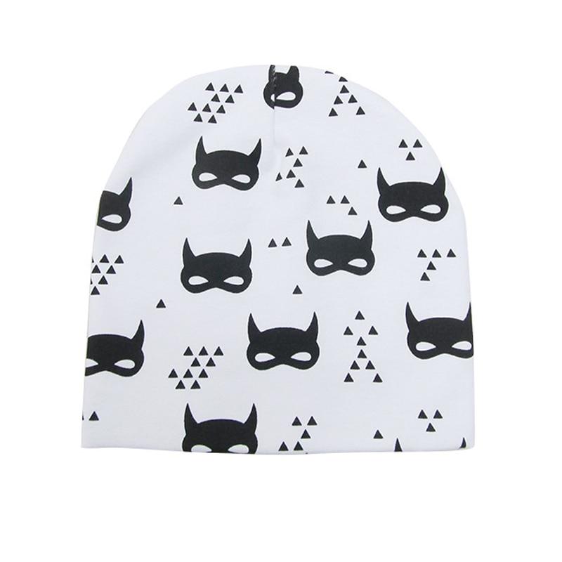 New Cotton Baby Cartoon Print Newborn Hat Elastic Toddler Infant Cap For Girls and Boys Kids